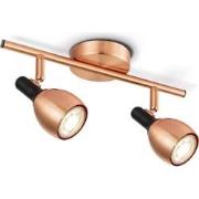 Moderne LED Opbouwspot Novi - Koper - 32/9.5/16cm - Dimbaar - plafonni...