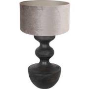 Anne Lighting tafellamp Lyons - zwart - hout - 40 cm - E27 fitting - 3...