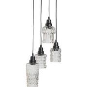 BePureHome Multiple Hanglamp - Metaal/Glas - Zwart - 170x26x26