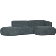 WOOOD Polly Chaise Longue Rechts - PES - Blauw/Groen - 71x258x150