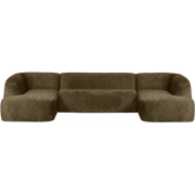 BePureHome Sloping U-Vorm Bank - Velvet - Bonsai - 77x339x225