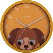 Wall Clock Peekaboo Dog