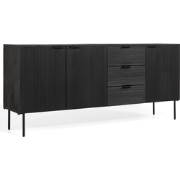 Pristina Dressoir Zwart 150x80x40cm