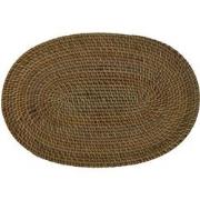 HSM Collection-Placemat Ovaal S/4-45x30x2-Naturel-Rotan