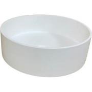 Solid Surface ronde opbouw waskom Sevilla ø38cm mat wit