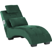 Beliani SIMORRE - Chaise longue-Groen-Fluweel