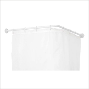 MARBEAUX Douchestang - Hoek - Douchegordijnstang - Wit -80x80 cm - Alu...