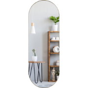 MISOU Spiegel - Passpiegel - Goud - Ovaal - Hangend - 112x40cm - Glas ...