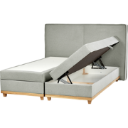 Beliani DYNASTY - Boxspringbed-Grijs-Polyester