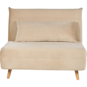 Beliani SETTEN - Slaapbank-Beige-Fluweel