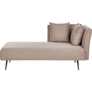 Beliani RIOM - Chaise longue-Bruin-Polyester