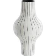 Light&living Vaas deco Ø22x40 cm SINDO glanzend wit+zwart