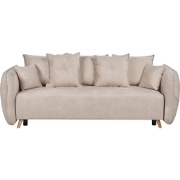 Beliani VALLANES - Slaapbank-Beige-Fluweel