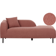 Beliani LE CRAU - Chaise longue-Roze-Bouclé