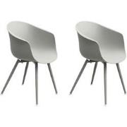 Feel Home - Luxe kuipstoel voor buiten - Light Grey - Set van 2 stuks