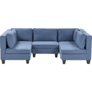 Beliani UNSTAD - Modulaire Sofa-Blauw-Polyester