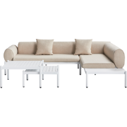 Beliani RASIGLIA - Loungeset-Beige-Aluminium