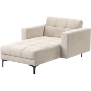 Beliani ALNES - Chaise longue-Beige-Polyester