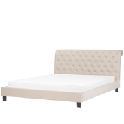 Beliani REIMS - Tweepersoonsbed-Beige-Polyester