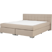 Beliani ADMIRAL - Tweepersoonsbed-Beige-Polyester