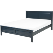 Beliani OLIVET - Tweepersoonsbed-Blauw-Dennenhout