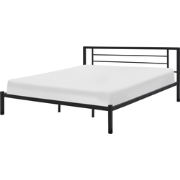 Beliani CUSSET - Tweepersoonsbed-Zwart-Staal