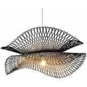 Fine Asianliving Bamboe Hanglamp Zwart Handgemaakt  - Keith D55xH32cm