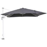 Hawaii zweefparasol 300x300 wit/donkergrijs zonwering