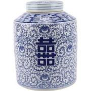 Fine Asianliving Chinese Gemberpot Porselein Blauw Wit Dubbele