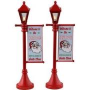 North Pole Lamppost Set Of 2 B/O (4.5V)