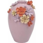 House of Nature Vaas Flowers roze 26cm