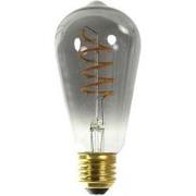 Lamp edison glas l5,8b5,8h13 cm grijs