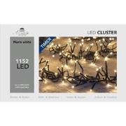 Cluster lights 1152l/6,9m led warm wit - 4m aanloopsnoer zwart - bi-bu...