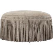 PTMD Poef Eleora - 50x25x50 cm - Suede - Taupe