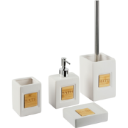 Beliani KOUROU - Badkameraccessoire set-Beige-Dolomiet