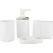 Decopatent® Badkamerset 4 Delig - Toilet accessoires Set - Kunsstof - ...