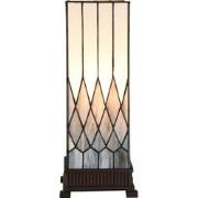 LumiLamp Tiffany Tafellamp  17x17x43 cm Grijs Glas Tiffany Bureaulamp