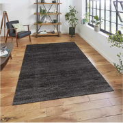 Tapijtenloods Loft Modern Effen Antraciet vloerkleed Laagpolig- 160x23...