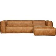 WOOOD Bean Hoekbank Rechts - Recycle leer - Cognac - 73x305x96