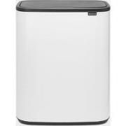 Bo Touch Bin, met 2 binnenemmers, 2 x 30 liter - White