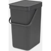 Sort & Go afvalemmer, 12 liter - Grey