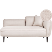 Beliani CHEVANNES - Chaise longue-Beige-Bouclé