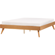 Beliani BERRIC - Tweepersoonsbed-Lichte houtkleur-MDF