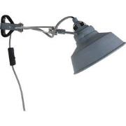 Mexlite wandlamp Nové - grijs - metaal - 18 cm - E27 fitting - 1320GR