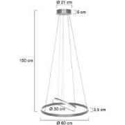 Steinhauer hanglamp Ringlux - staal - metaal - 60 cm - ingebouwde LED-...