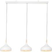 Scandinavische Hanglamp Lunar Hout 3-lichts