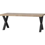 WOOOD Tablo Tafel Visgraat met Alkmaar Poot - Mango - 75x200x90