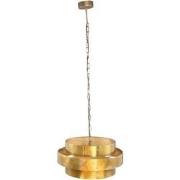 PTMD Zanth Ronde Hanglamp - H133 x Ø52 cm - Metaal - Goud