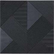 PTMD Belinda Black MDF angular carved wallpanel matt S