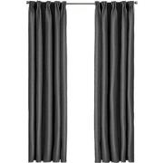 Larson - Luxe effen blackout gordijn - met haken - 1.5m x 2.5m - Donke...